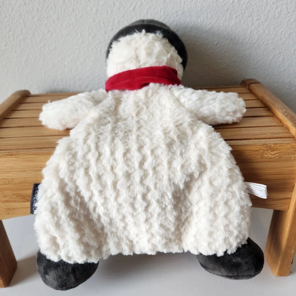 Demdaco‎ Christmas Snowman Lovey Security Blanket Rattle Soft Plush Embroidery